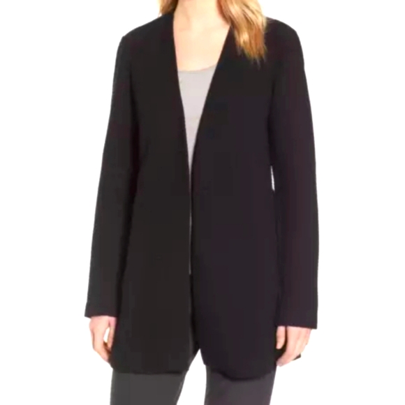 Brown Cardigan Jacket XL w/ Pockets  Sustainable TENCEL Elieen Fisher NWT - Picture 4 of 14